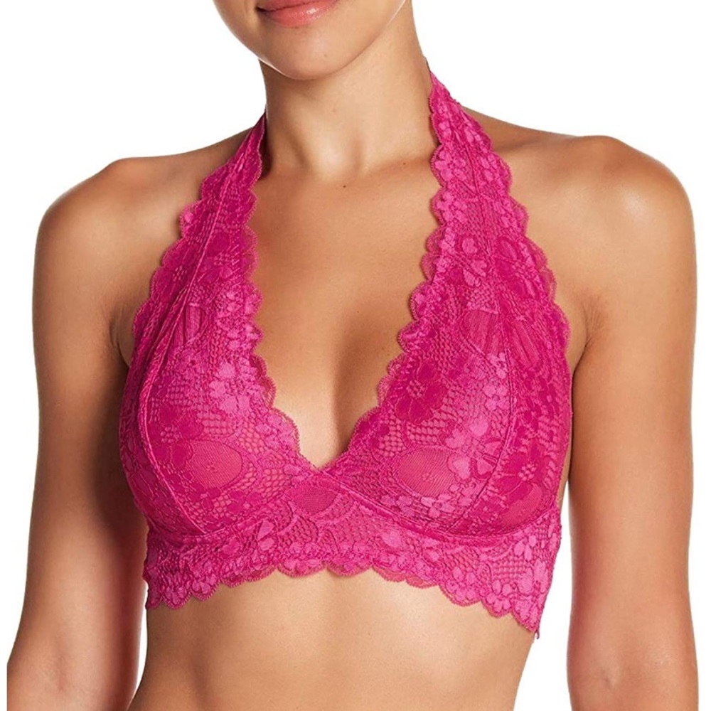 Free People Gallon pink lace bralette
